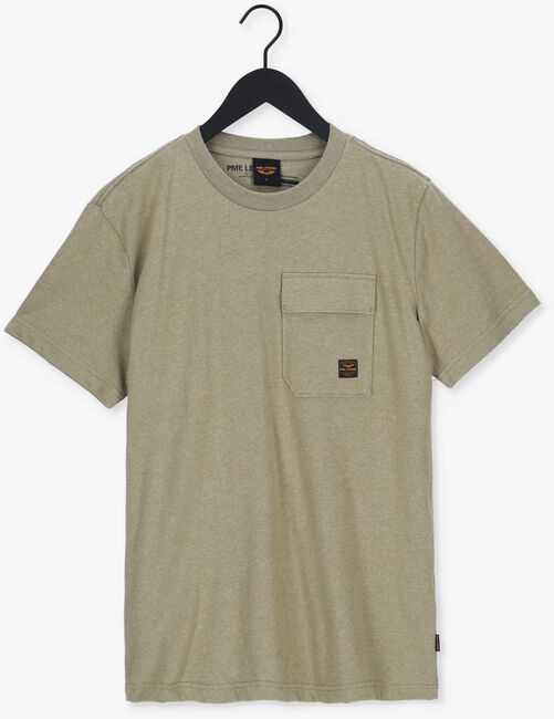 Olijf PME LEGEND T-shirt SHORT SLEEVE R-NECK OPEN END MELANGE JERSEY - large