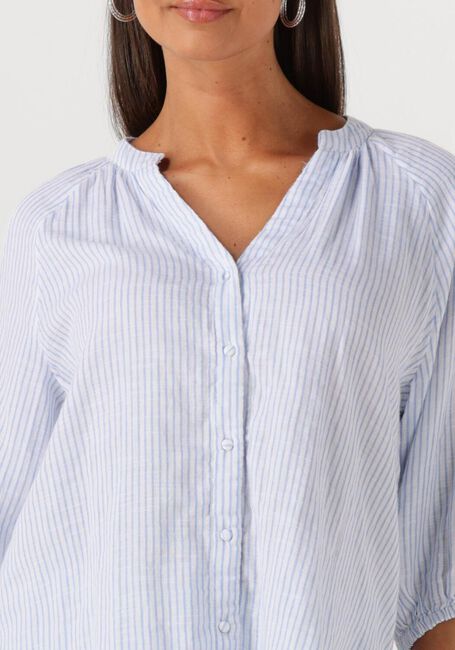 Lichtblauwe SELECTED FEMME Blouses SLFALBERTA 3/4 STRIPE SHIRT NOOS - large