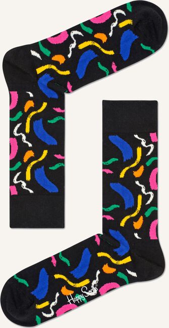 Zwarte HAPPY SOCKS Sokken BRUSH STROKE Zwarte HAPPY SOCKS Sokken BRUSH STROKE - large