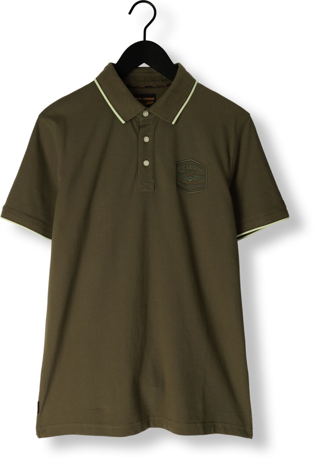 PME LEGEND Heren Polo's & T-shirts Short Sleeve Polo Stretch Pique Package Groen