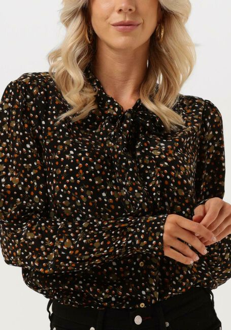 Groene SCOTCH & SODA Blouses DRAPEY SEASONAL SHIRT WITH TIES AT NECK - large