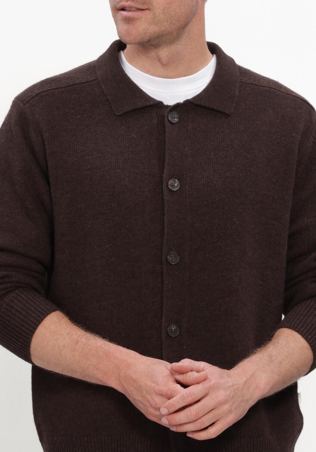 Bruine RESTER&Ouml;DS Vest RTDEAN CARDIGAN - large