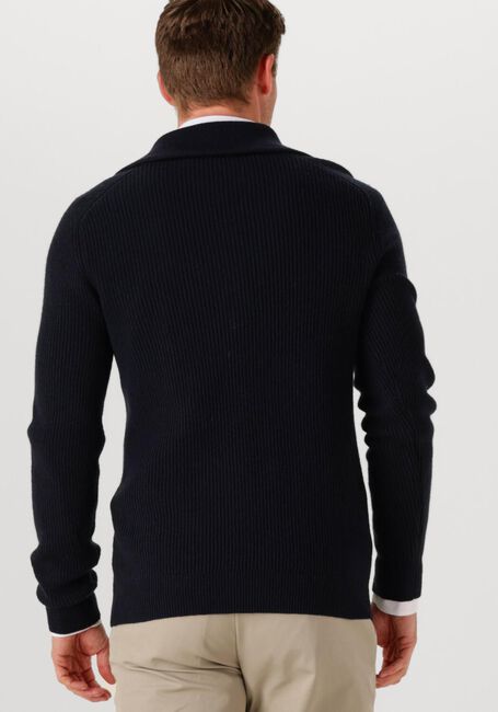 Donkerblauwe PROFUOMO Trui PULLOVER HALF ZIP - large