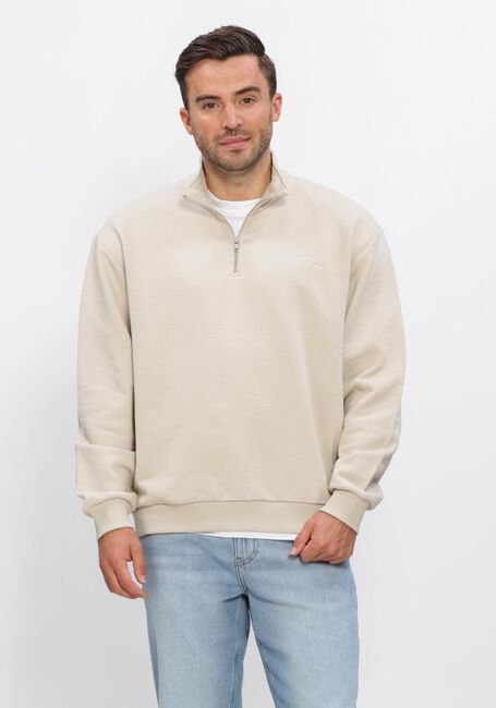 Beige LES DEUX Sweater CREW HALF-ZIP SWEATSHIRT - large