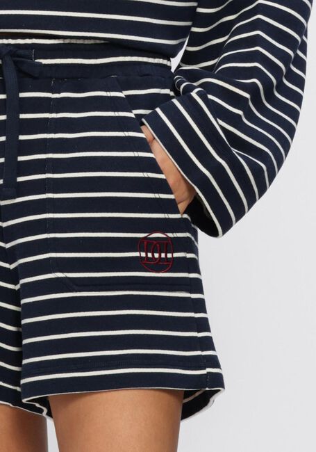 Donkerblauwe DEBLON SPORTS Shorts DANI STRIPED SHORTS - large