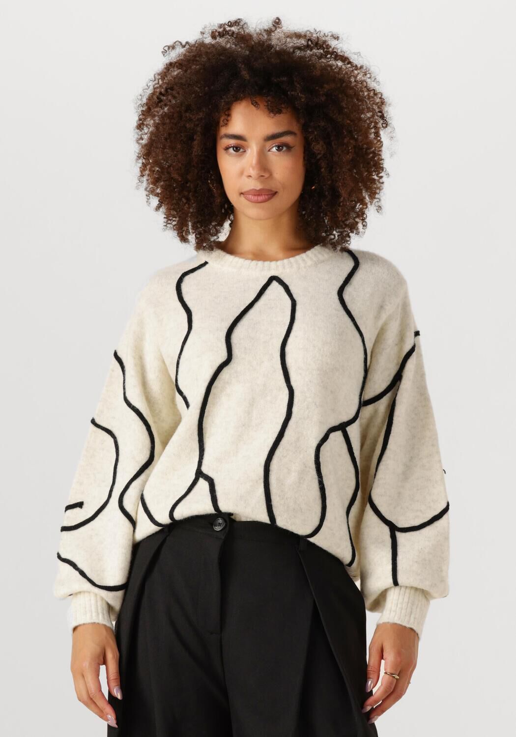 MOVES Dames Truien & Vesten Kaiya Jumper 4457 Ecru