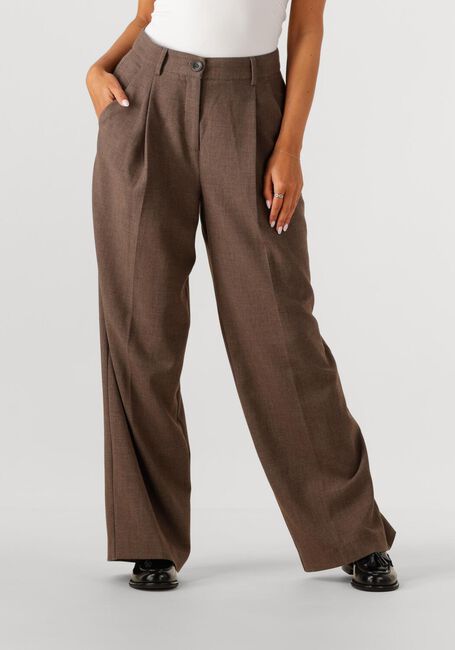 Bruine MSCH COPENHAGEN Wijde broek MSCHROSINA MICHELLE HW PANTS - large