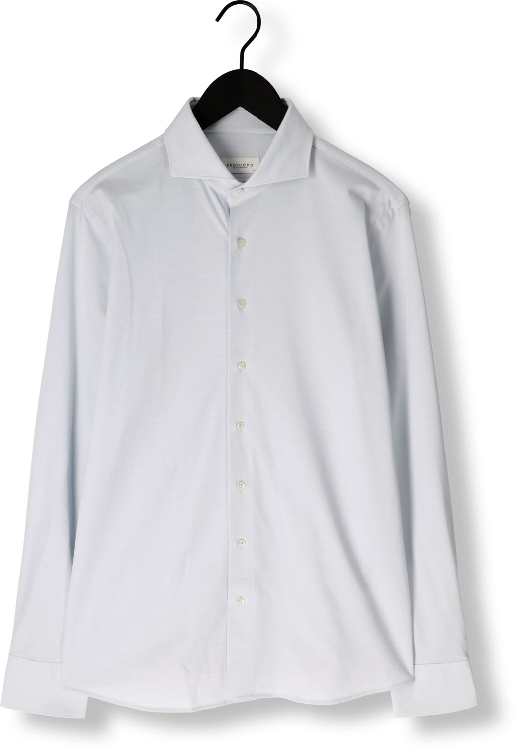 PROFUOMO Heren Overhemden Shirt X-cutaway Japanese Knitted Lichtblauw