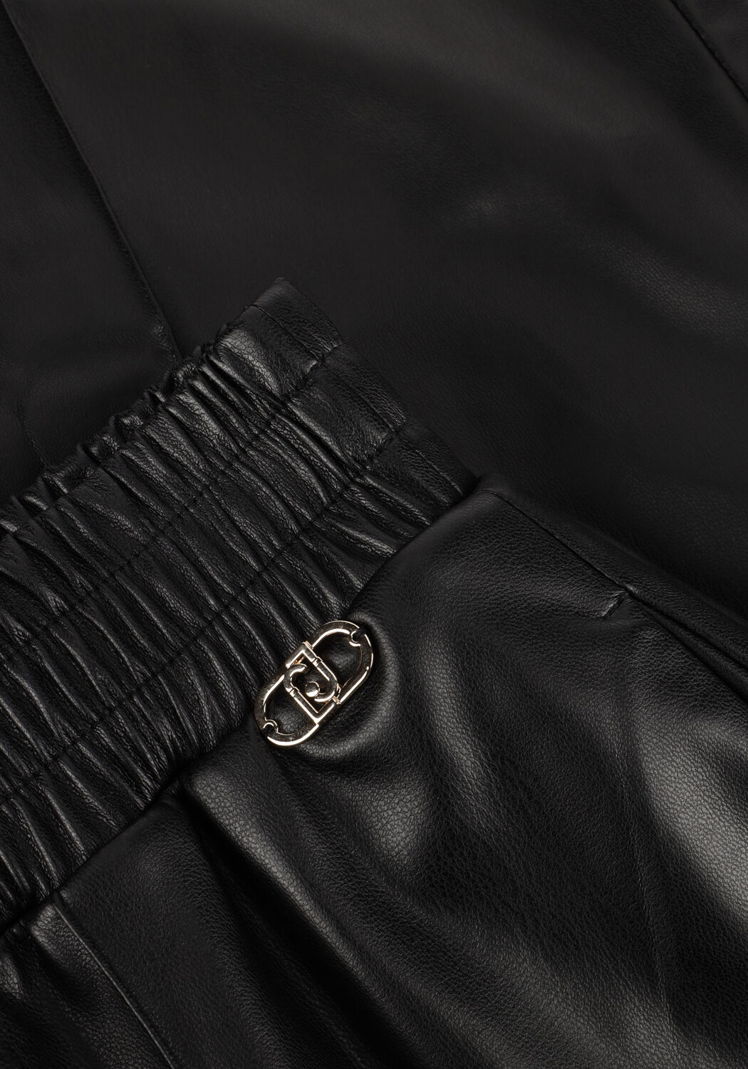 Zwarte LIU JO Wijde broek PANT. JOGGER SPALMATO - large