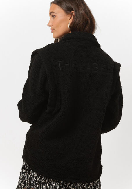 Zwarte ALIX THE LABEL Teddy jas LADIES KNITTED TEDDY BLOUSE JACKET - large