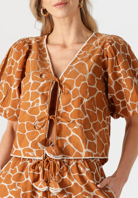 Bruine SCARLETT POPPIES Top KACIE TOP - large