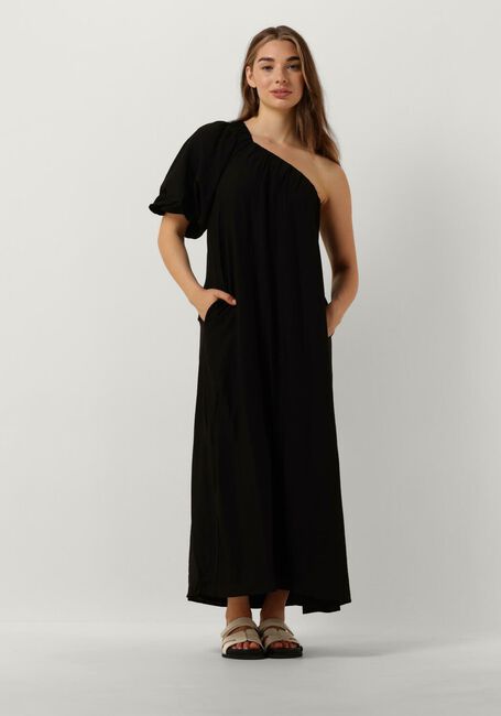 Zwarte CO'COUTURE Midi jurk HERA ASYM PUFF DRESS - large