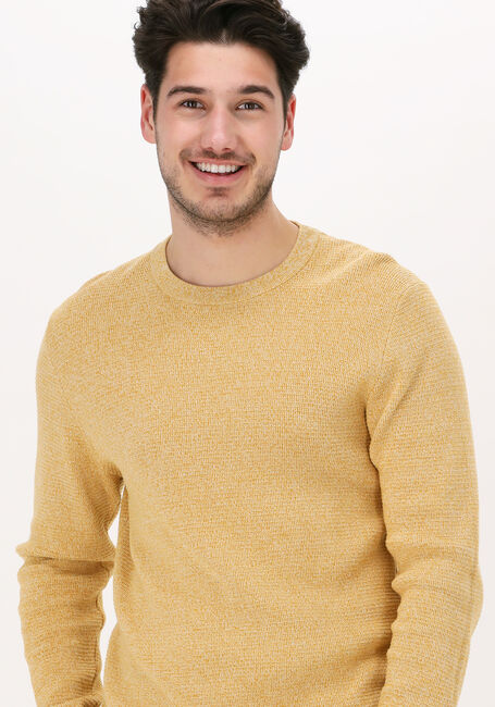 Gele SELECTED HOMME Trui SLHROCKS LS KNIT CREW NECK G N - large
