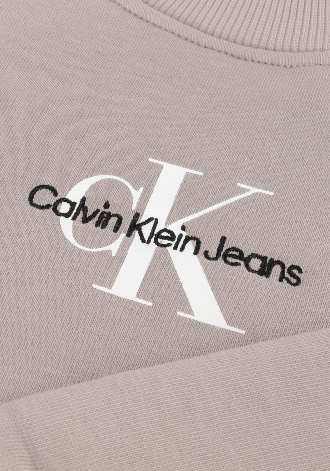 Grijze CALVIN KLEIN Trui MONOLOGO CREW NECK - large