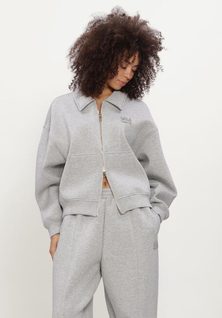 Grijze THE LOLA CLUB Sweater LOIS ZIP THROUGH - large