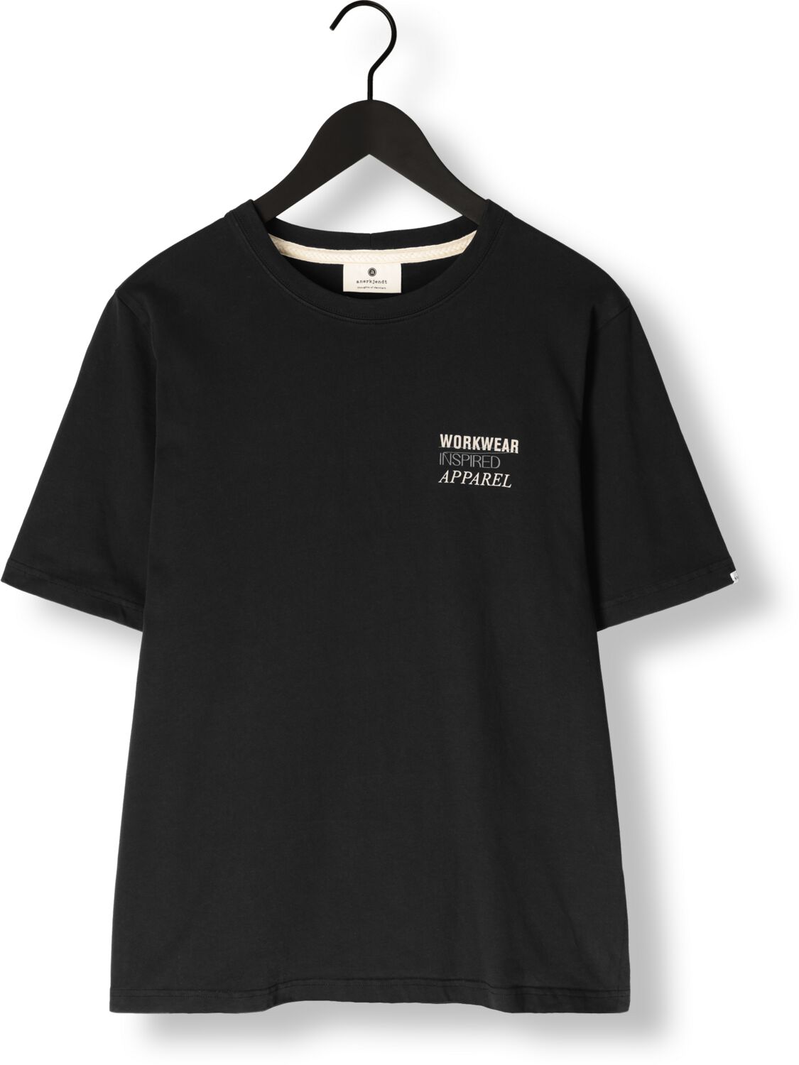 ANERKJENDT Heren Polo's & T-shirts Akkikki Seasonal Tee Zwart