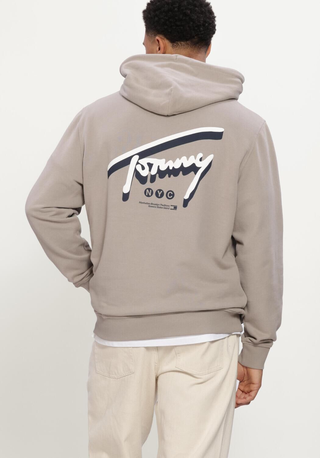 Zand TOMMY JEANS Sweater TJM REG NYC SIGNATURE HOODIE EXT - large