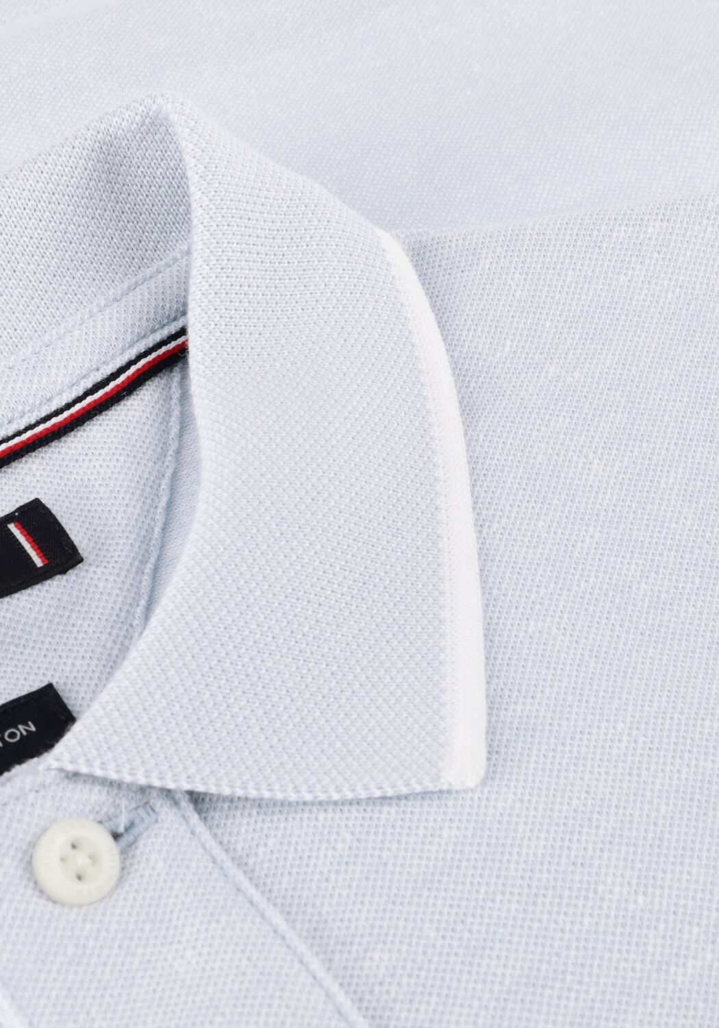 Lichtblauwe TOMMY HILFIGER Polo LINEN PIQUE REG POLO - large