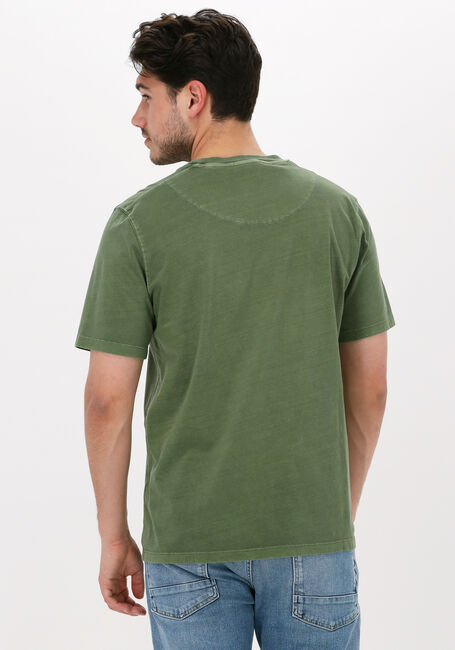 Groene SCOTCH & SODA T-shirt GARMENT-DYED CREWNECK TEE WITH EMBROIDERY LOGO - large