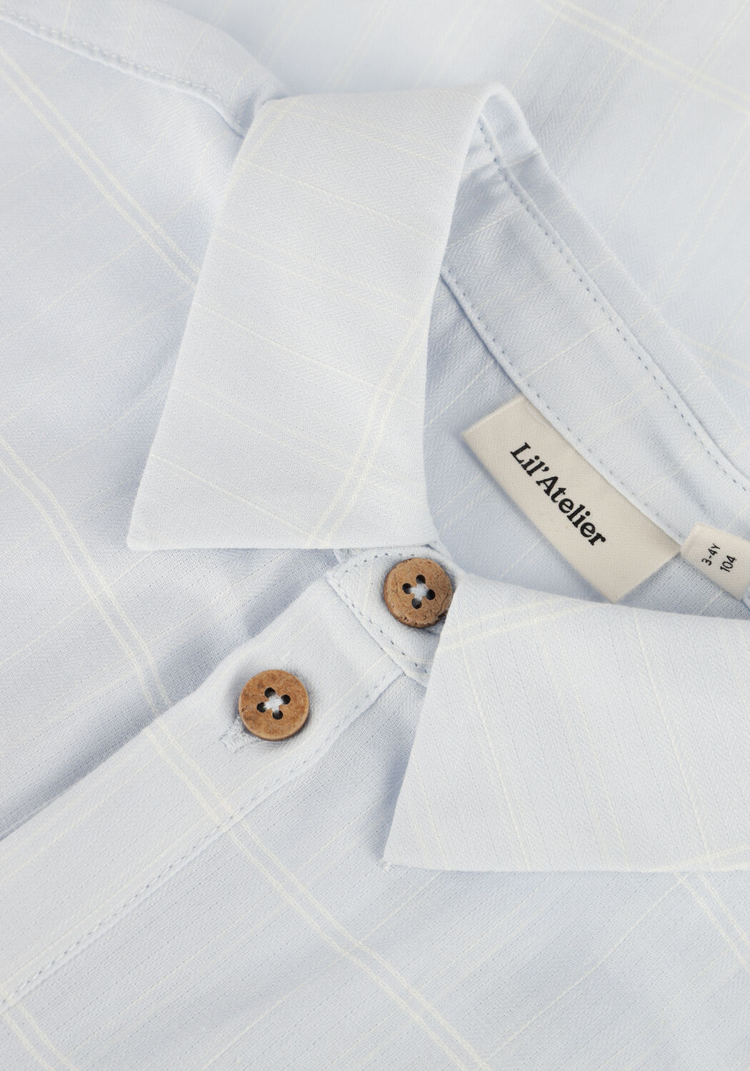 Lichtblauwe LIL' ATELIER Klassieke overhemden NMMFRIDO SS LOOSE SHIRT LIL - large