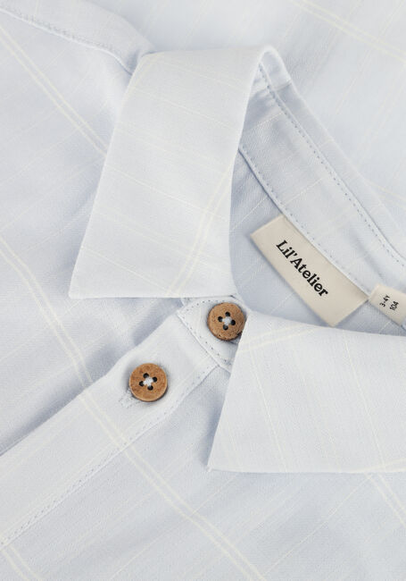 Lichtblauwe LIL' ATELIER Klassieke overhemden NMMFRIDO SS LOOSE SHIRT LIL - large