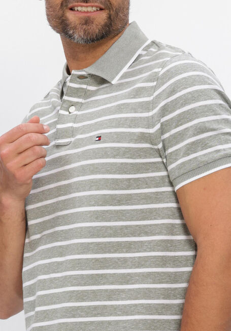 Groene TOMMY HILFIGER Polo COTTON LINEN PIQUE REG POLO - large