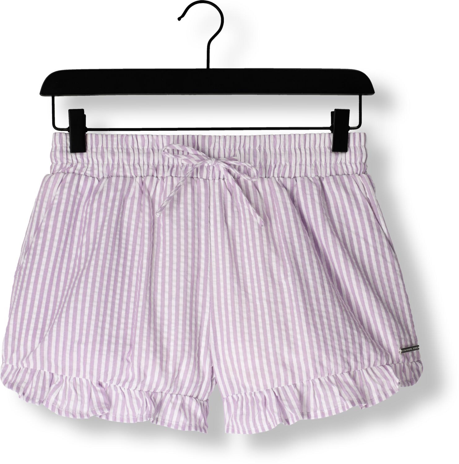 COLOURFUL REBEL Dames Broeken Sensa Striped Ruffle Short Lila