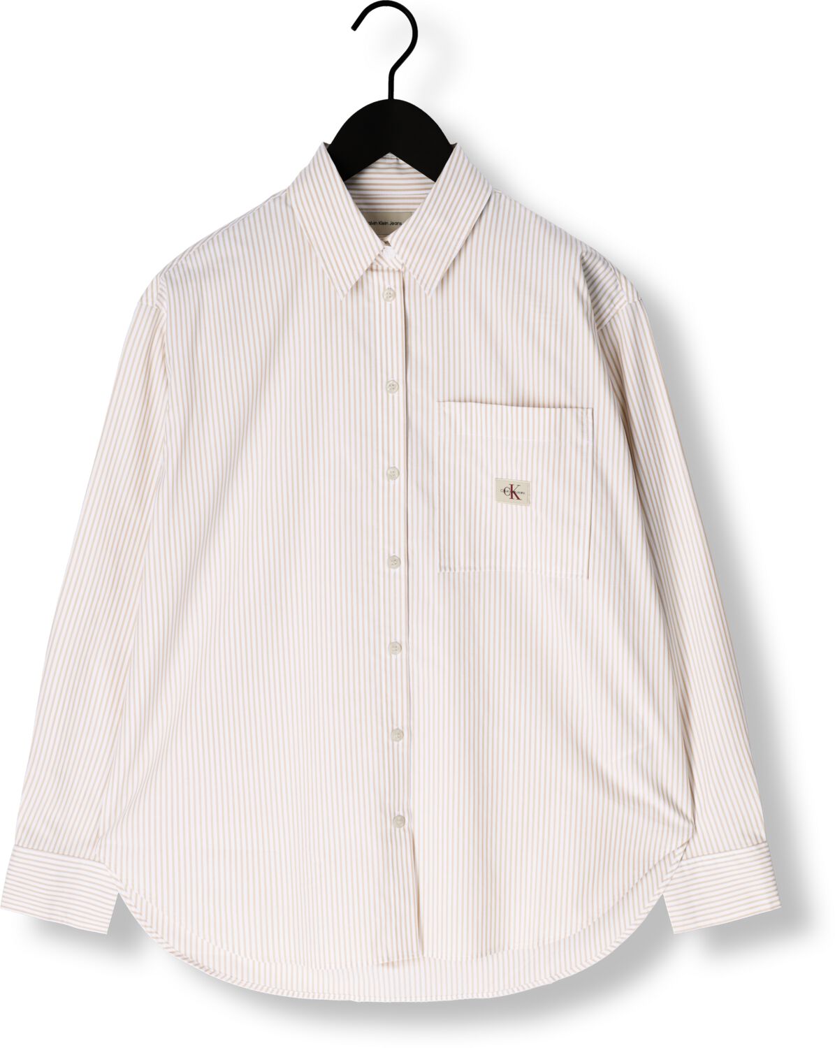 CALVIN KLEIN Dames Blouses Woven Label Relaxed Shirt Ecru