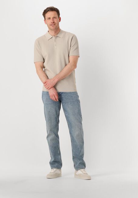 Beige PURE PATH Polo REGULAR FIT POLO SS KNITWEAR - large
