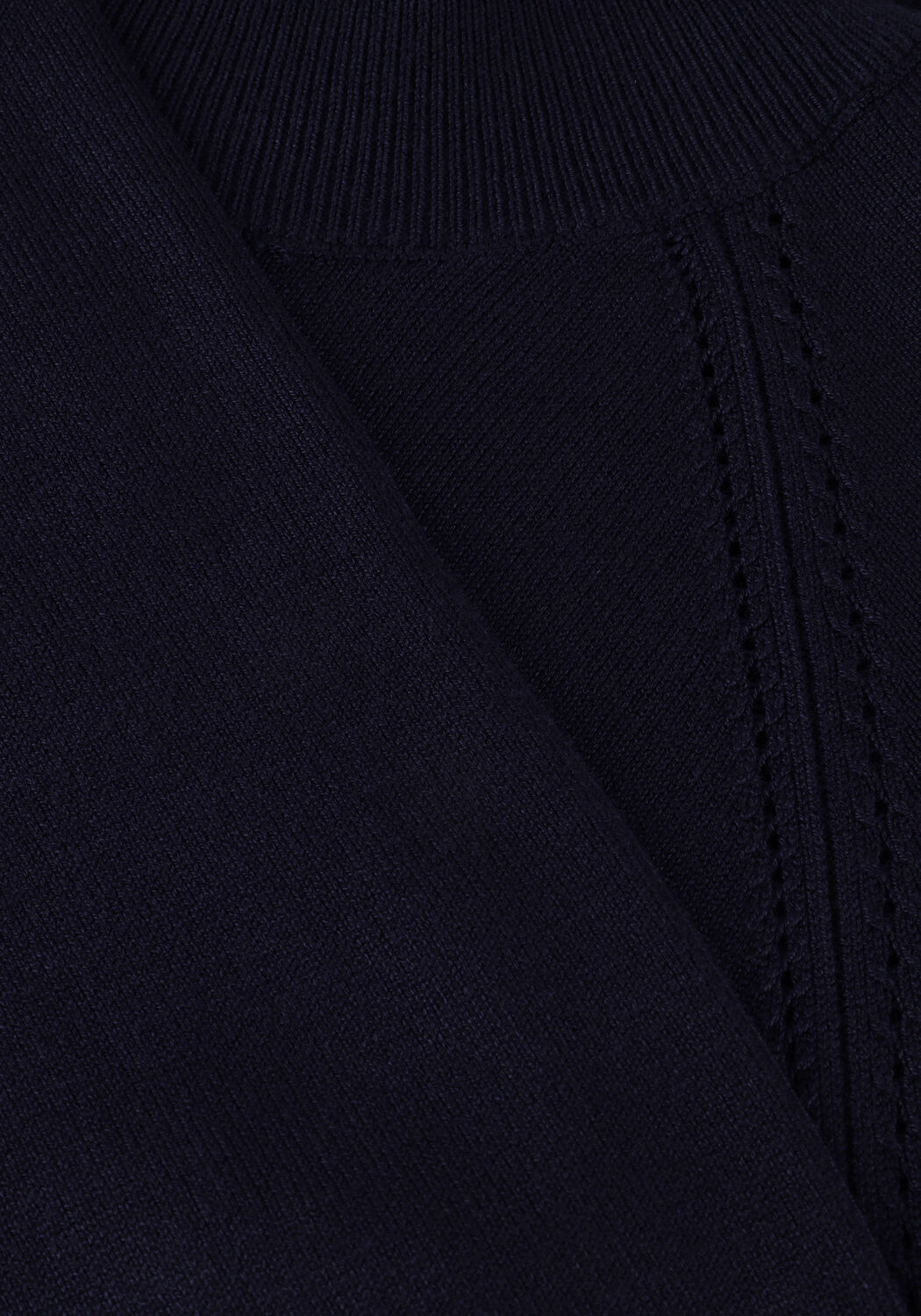 Donkerblauwe SUMMUM Coltrui SWEATER TURTLE NECK BASIC KNIT - large