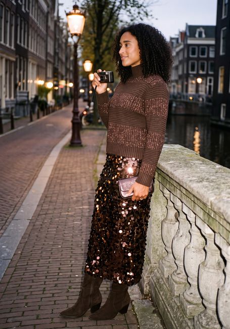 Bruine POM AMSTERDAM Maxirok LINA CHOCOLATE BROWN - large