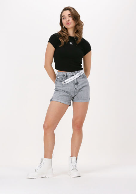 Lichtgrijze CALVIN KLEIN Shorts MOM SHORT - large