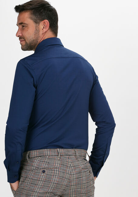 Donkerblauwe PROFUOMO Klassiek overhemd SHIRT X-CUTAWAY JAPANESE KNITTED - large