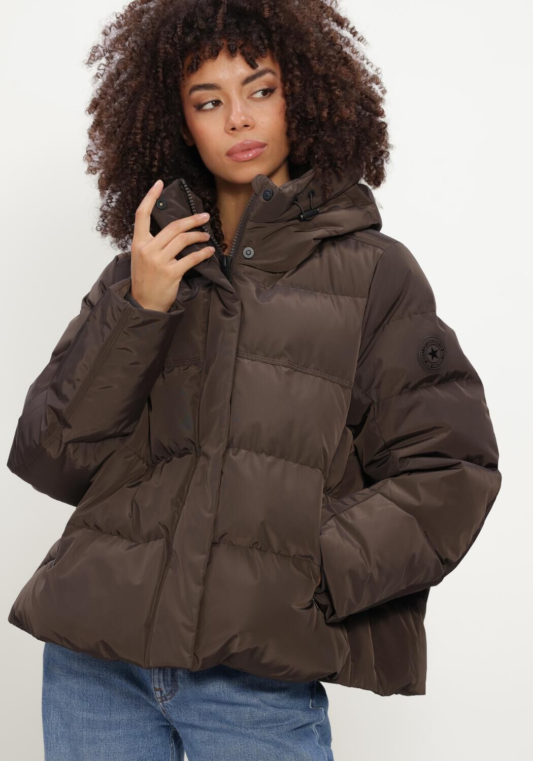 Bruine AIRFORCE Gewatteerde jas CARLY JACKET - large