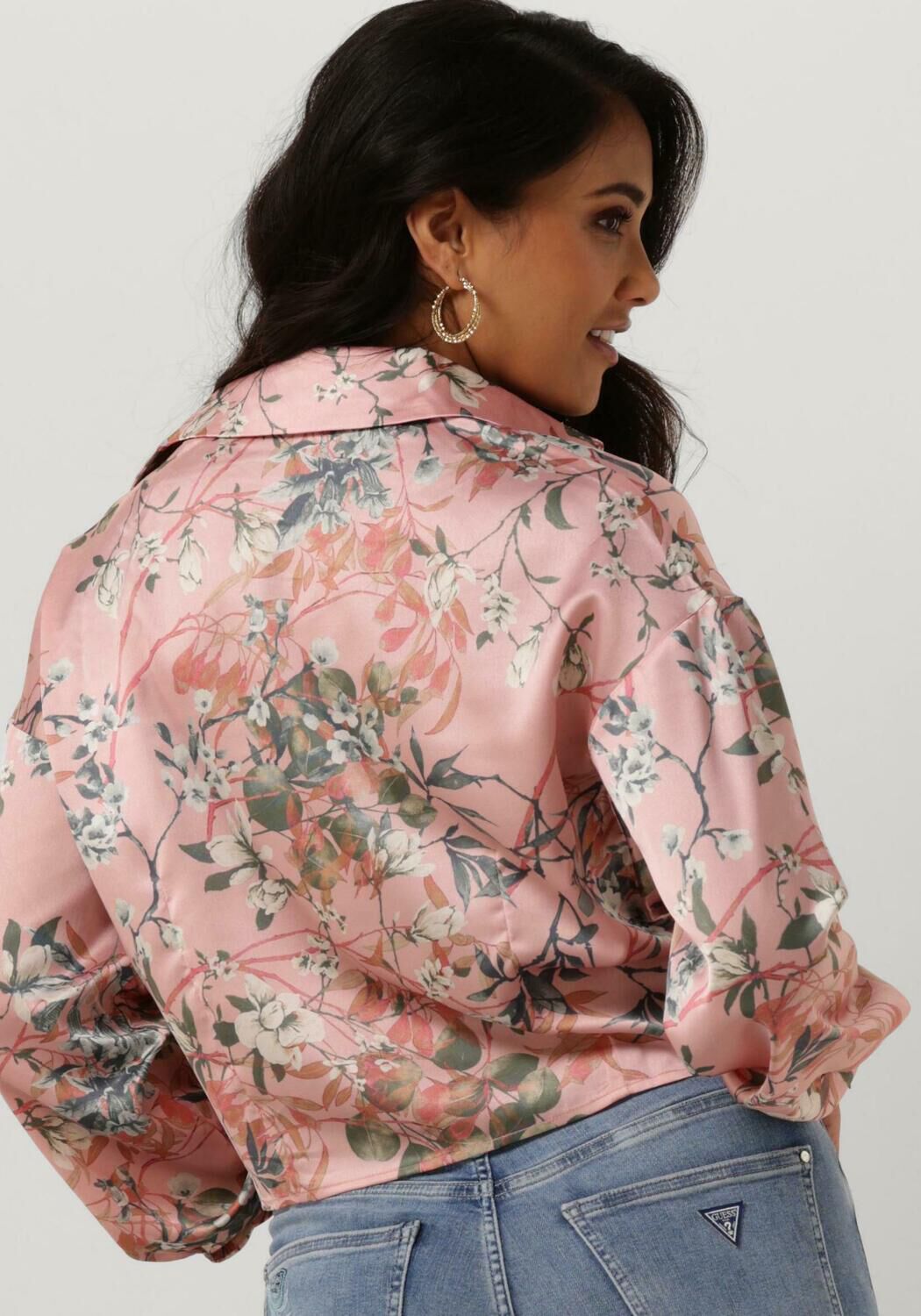 GUESS Dames Blouses Lsbowed Jun Shirt Lichtroze