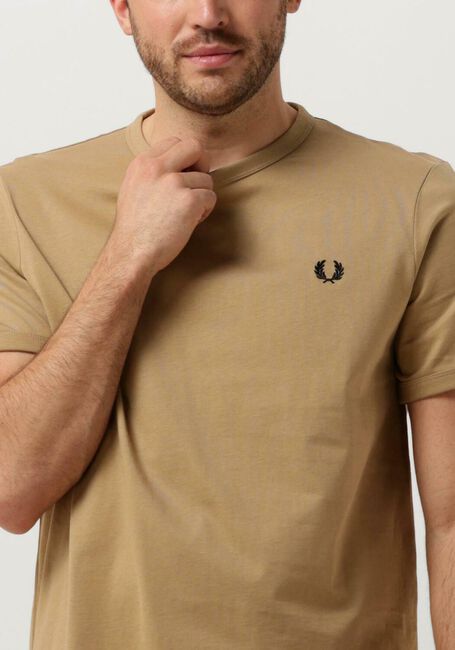 Camel FRED PERRY T-shirt RINGER T-SHIRT - large
