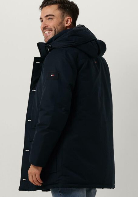 Donkerblauwe TOMMY HILFIGER Parka's ROCKIE NON FUR DOWN PARKA - large