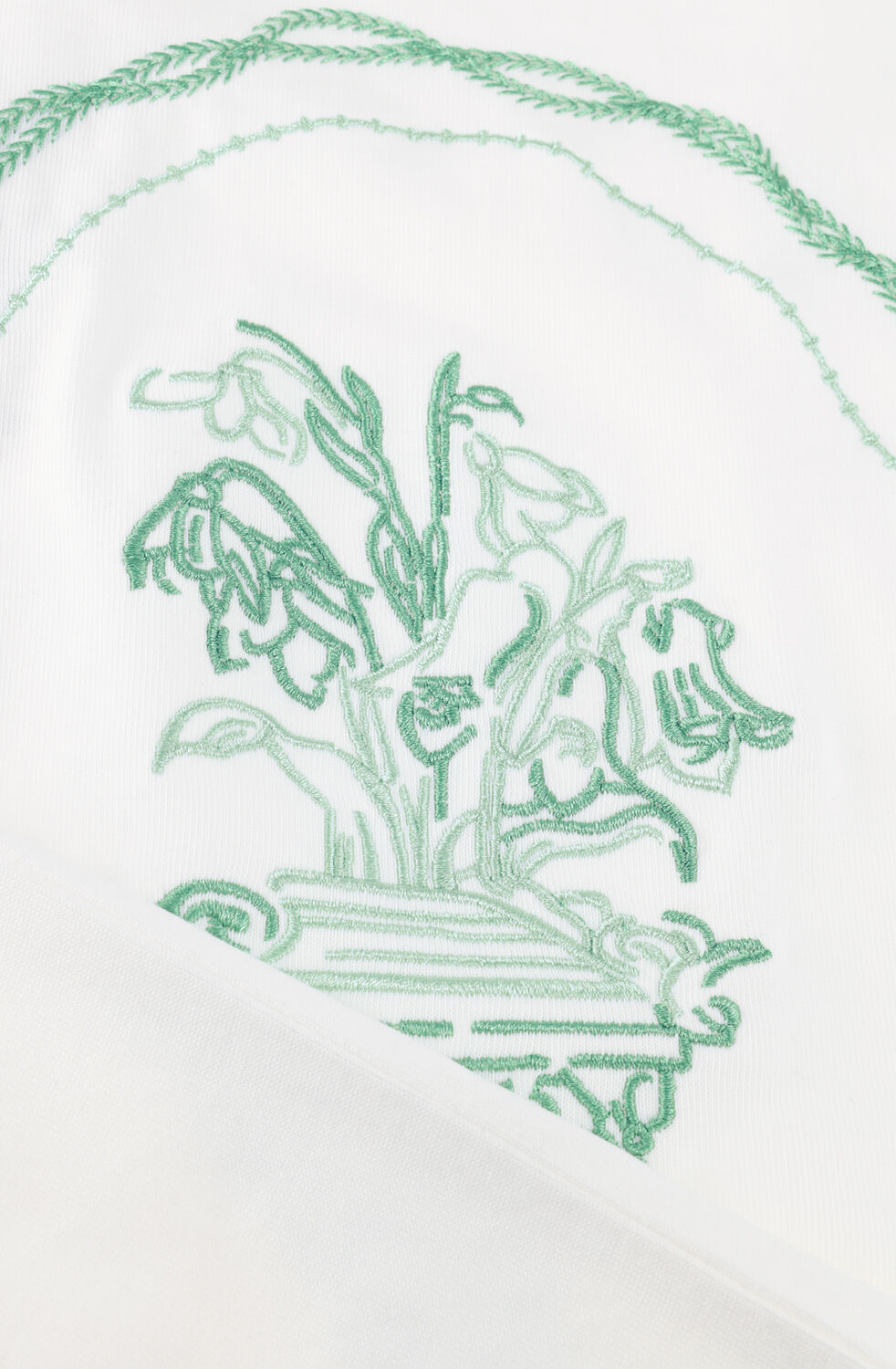 Witte PURE PATH T-shirt EMBROIDERED VASE T-SHIRT - large