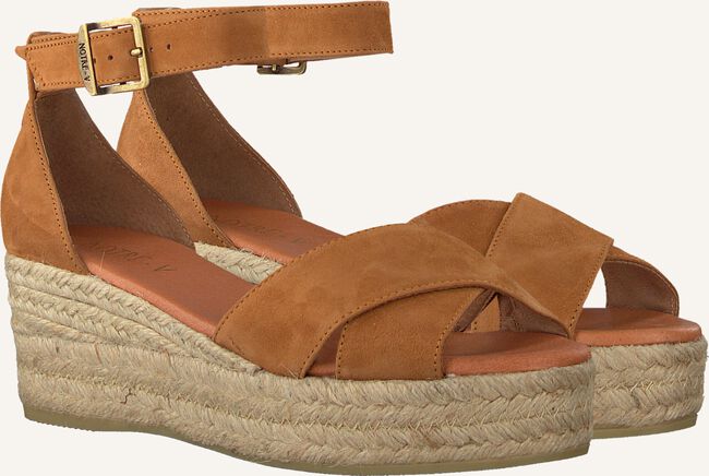 Cognac NOTRE-V Platte sandalen PATTED LEATHER INSOCK Cognac NOTRE-V Platte sandalen PATTED LEATHER INSOCK - large