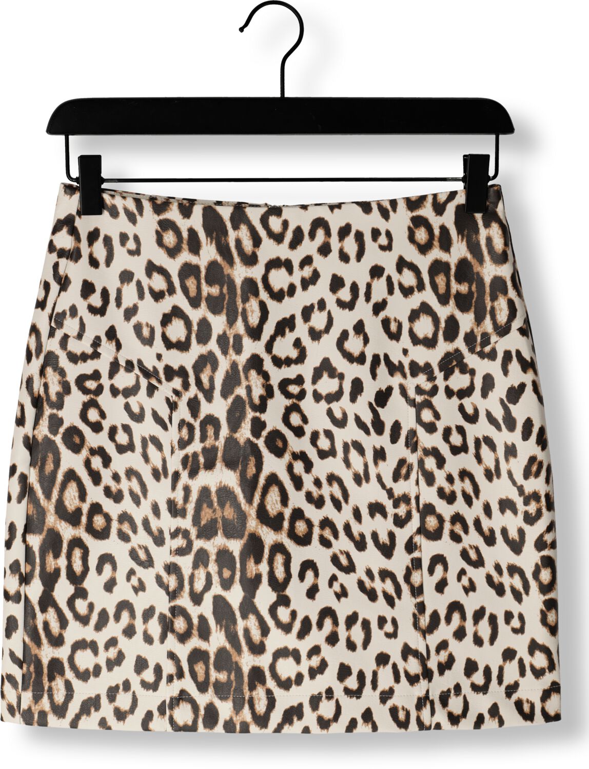 ALIX THE LABEL Dames Rokken Ladies Woven Leopard Faux Leather Skirt Leopard