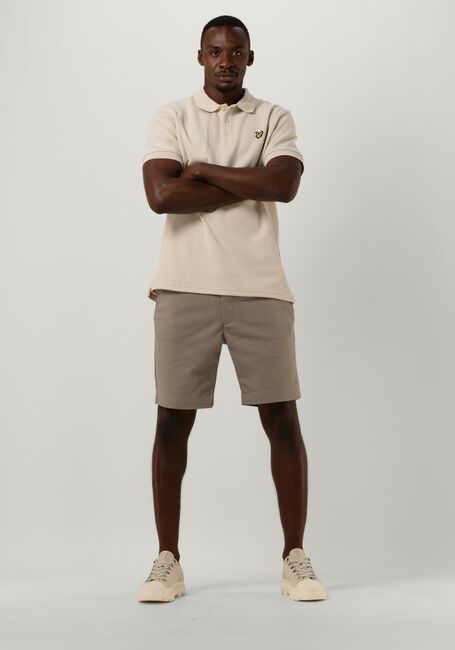 Beige LYLE & SCOTT Polo CUFFED POLO - large