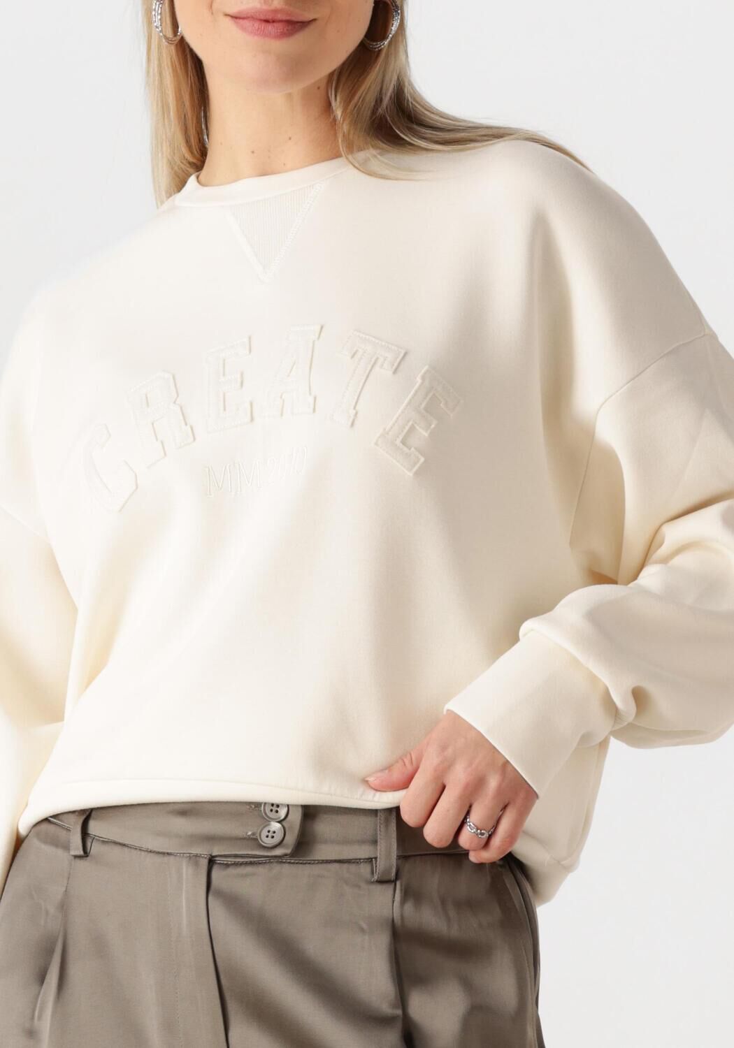 MOS MOSH Dames Truien & Vesten Mmcelli O-ls Sweatshirt Ecru