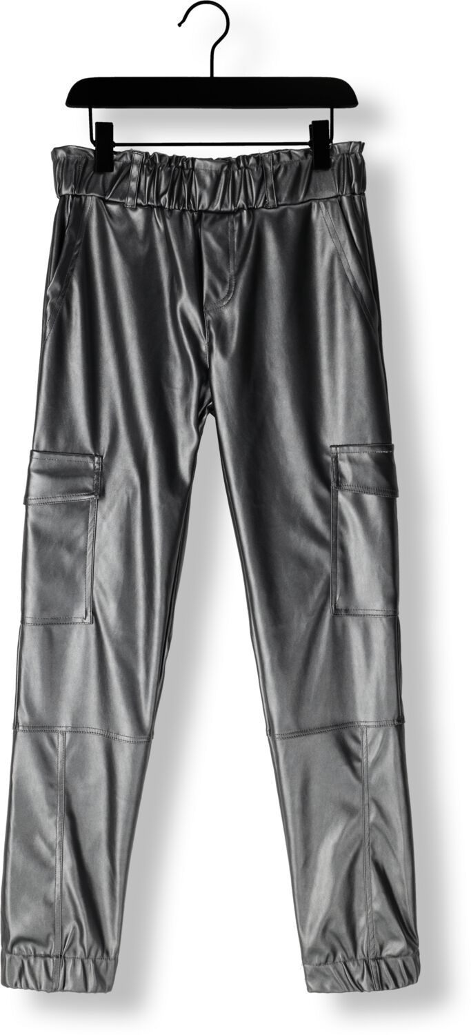 INDIAN BLUE JEANS Meisjes Broeken Vegan Leather Cargo Pants Zilver