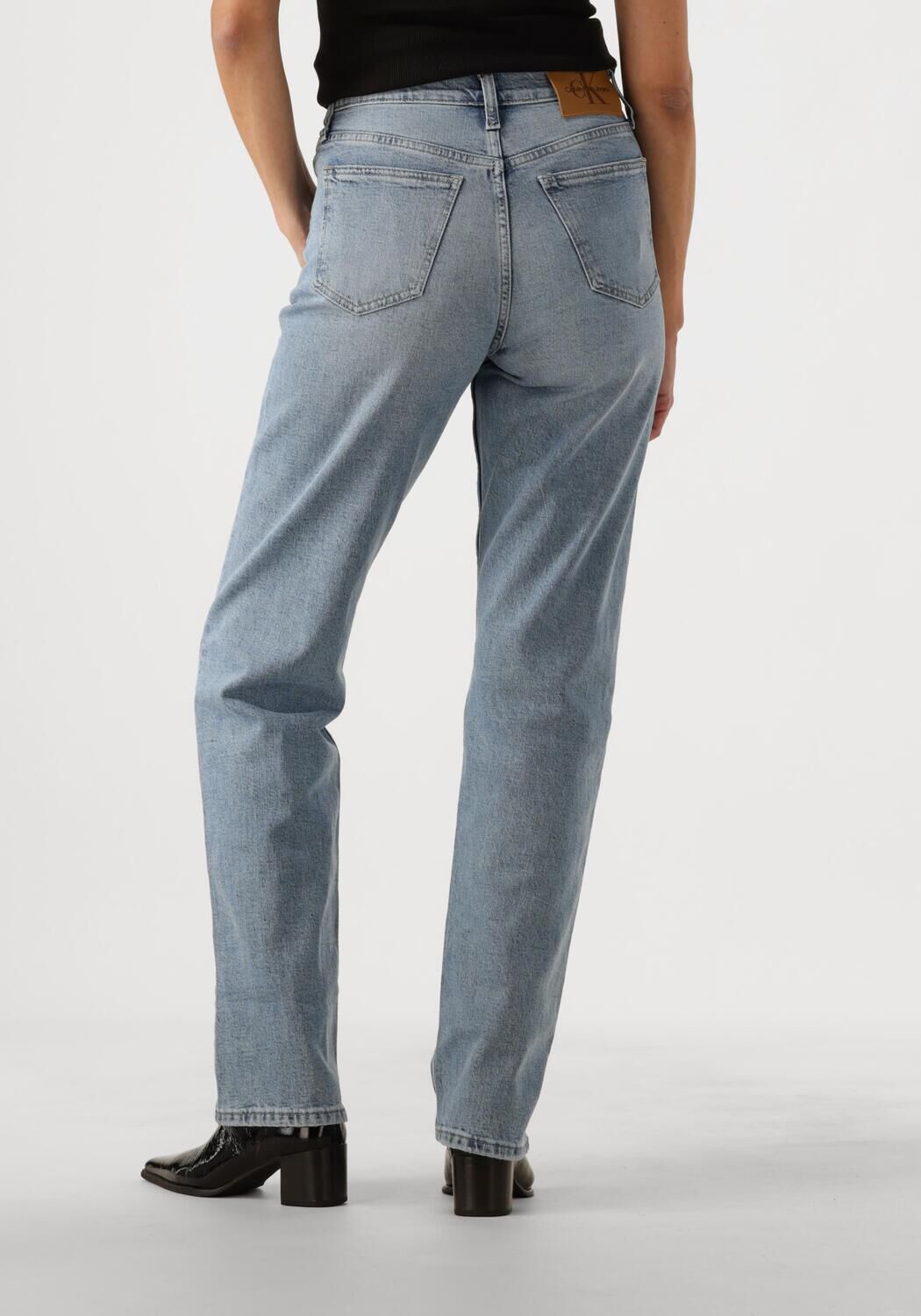 CALVIN KLEIN Dames Jeans High Rise Straight Lichtblauw