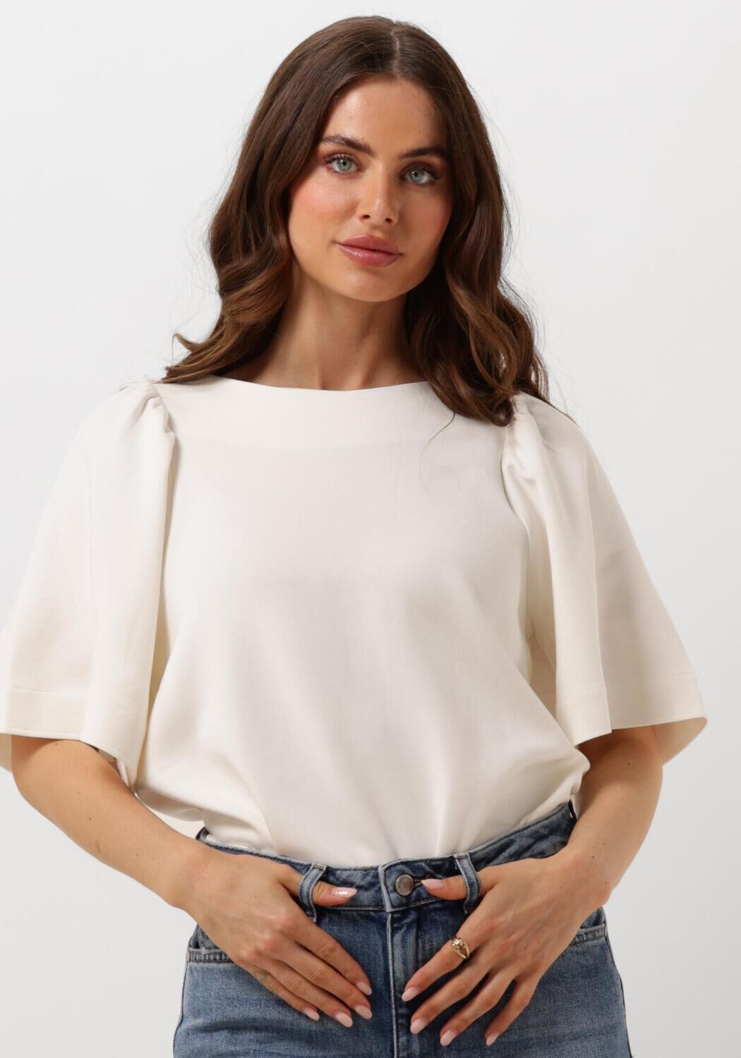 InWear Witte Whisper Top met halve mouwen White Dames