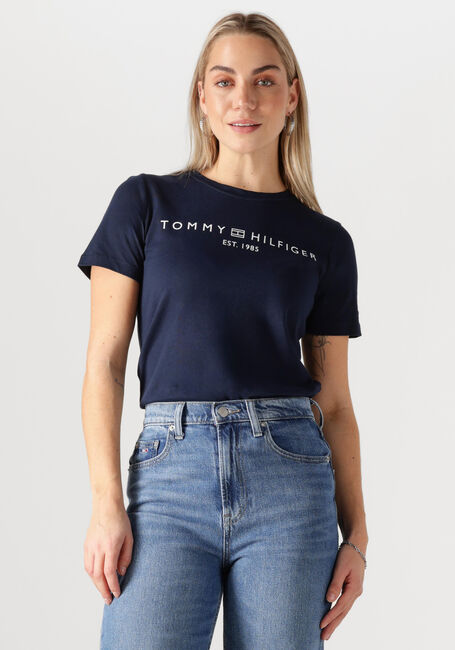 Donkerblauwe TOMMY HILFIGER T-shirt REG CORP LOGO - large