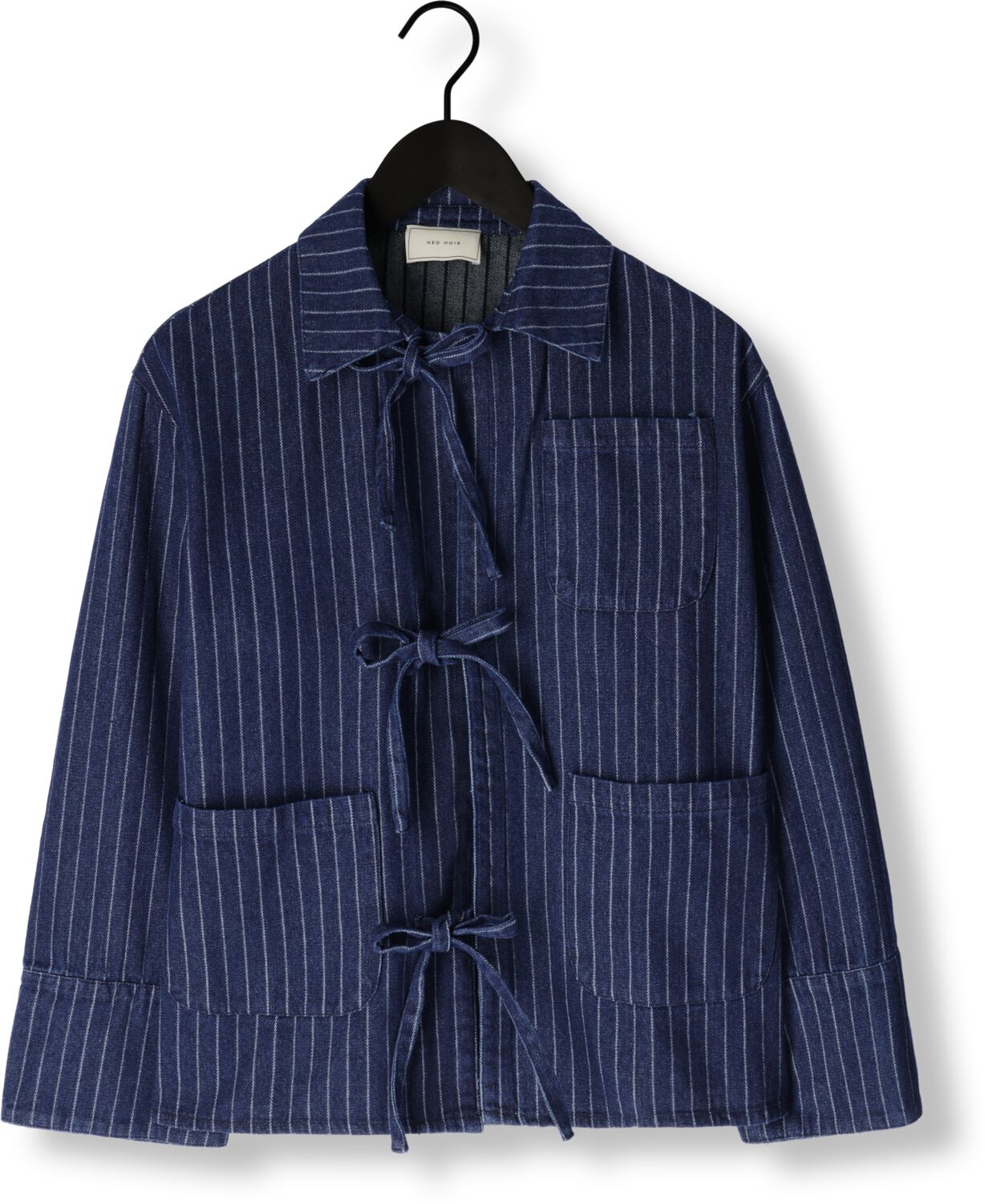 NEO NOIR Dames Blouses Starlie Stripe Shirt Donkerblauw