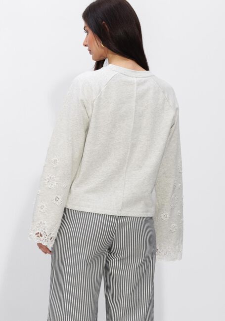 Lichtgrijze OBJECT Sweater OBJKIMIA LS RE SWEAT SHIRT - large