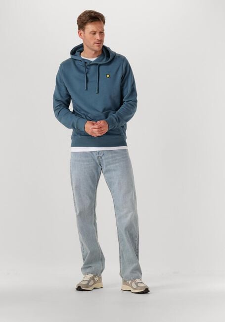 Blauwe LYLE & SCOTT Trui PULLOVER HOODIE - large