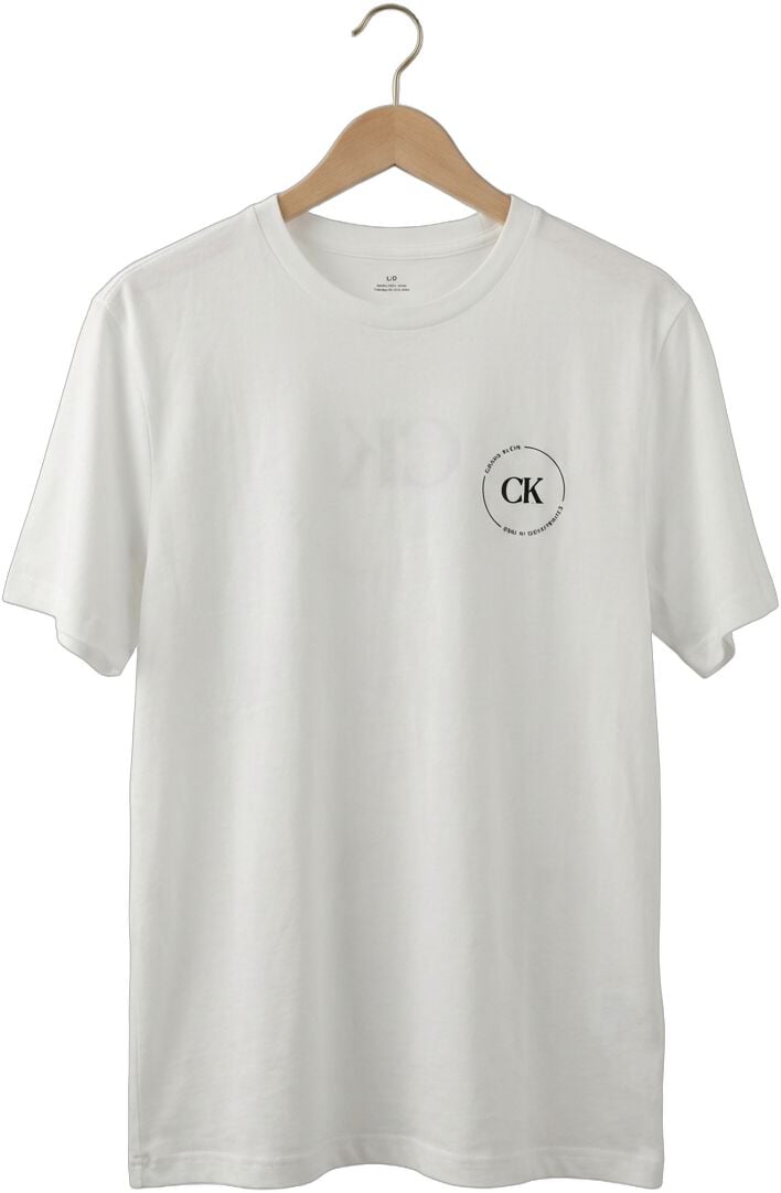 Calvin Klein Heren Polo's & T-shirts 30s Eu Wholesale Jeans Graphics - Wit, foto 2